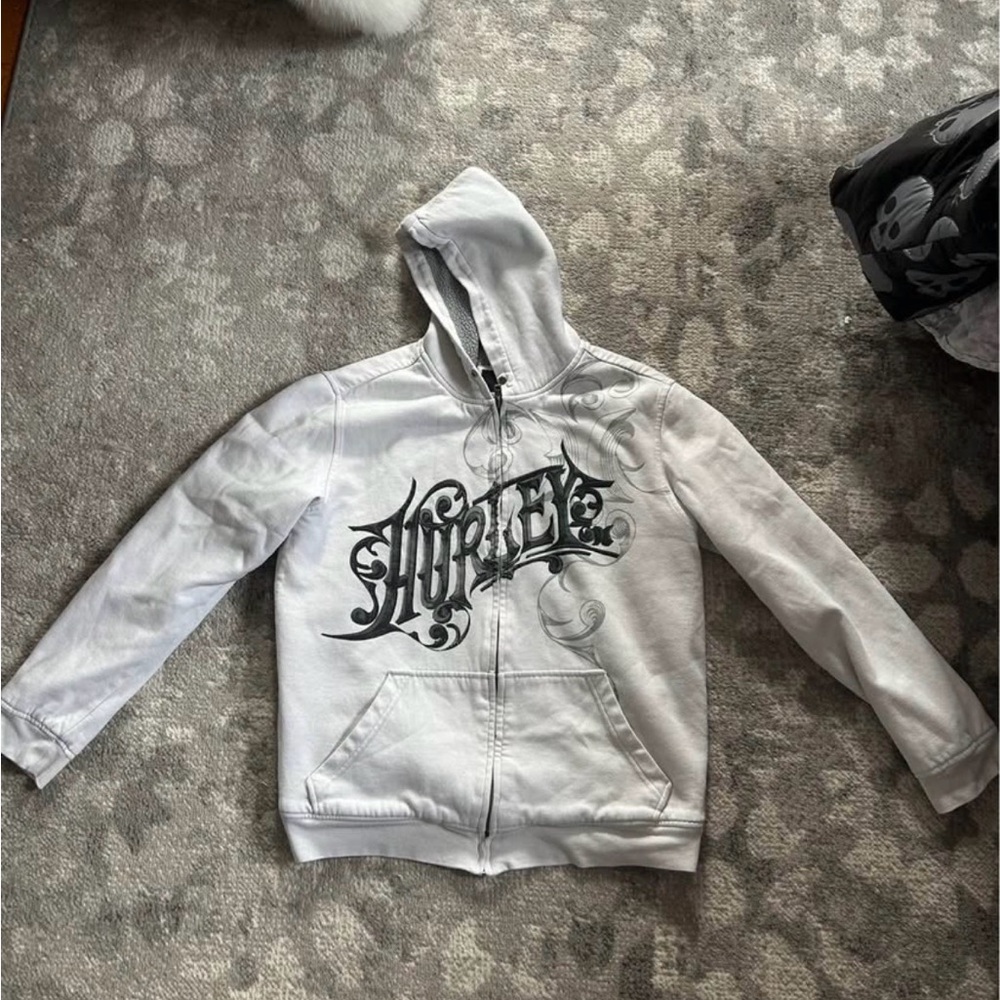 Hurley White Zip Hoodie